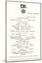 Luncheon Menu on the Titanic-null-Mounted Art Print