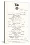 Luncheon Menu on the Titanic-null-Stretched Canvas