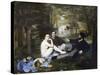 Luncheon on the Grass (Le Déjeuner Sur L'herbe) by ‰Douard Manet-Édouard Manet-Stretched Canvas