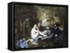 Luncheon on the Grass (Le Déjeuner Sur L'herbe) by ‰Douard Manet-Édouard Manet-Framed Stretched Canvas