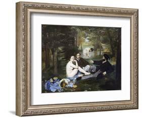 Luncheon on the Grass (Le Déjeuner Sur L'herbe) by ‰Douard Manet-Édouard Manet-Framed Giclee Print