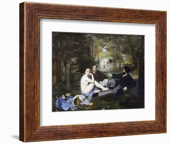 Luncheon on the Grass (Le Déjeuner Sur L'herbe) by ‰Douard Manet-Édouard Manet-Framed Giclee Print