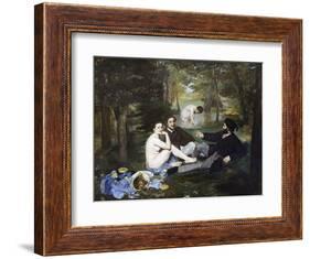 Luncheon on the Grass (Le Déjeuner Sur L'herbe) by ‰Douard Manet-Édouard Manet-Framed Giclee Print
