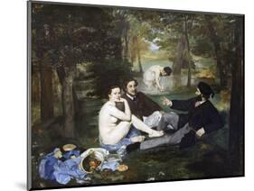 Luncheon on the Grass (Le Déjeuner Sur L'herbe) by ‰Douard Manet-Édouard Manet-Mounted Giclee Print