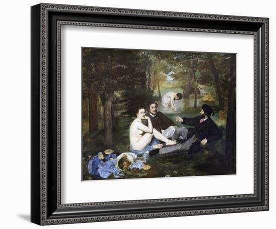 Luncheon on the Grass (Le Déjeuner Sur L'herbe) by ‰Douard Manet-Édouard Manet-Framed Giclee Print