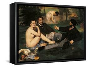 Luncheon on the Grass-Edouard Manet-Framed Stretched Canvas