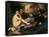 Luncheon on the Grass-Edouard Manet-Framed Stretched Canvas