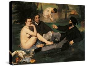 Luncheon on the Grass-Edouard Manet-Stretched Canvas