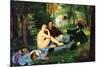 Luncheon On The Grass-Edouard Manet-Mounted Premium Giclee Print