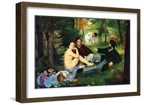 Luncheon On The Grass-Edouard Manet-Framed Art Print