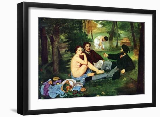 Luncheon On The Grass-Edouard Manet-Framed Art Print