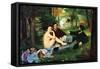 Luncheon on the Grass-Edouard Manet-Framed Stretched Canvas