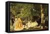 Luncheon on the Grass-Claude Monet-Framed Stretched Canvas