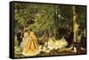 Luncheon on the Grass-Claude Monet-Framed Stretched Canvas