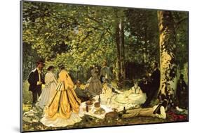 Luncheon on the Grass-Claude Monet-Mounted Art Print