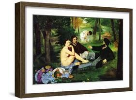 Luncheon On The Grass-Edouard Manet-Framed Art Print