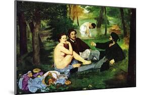 Luncheon On The Grass-Edouard Manet-Mounted Art Print