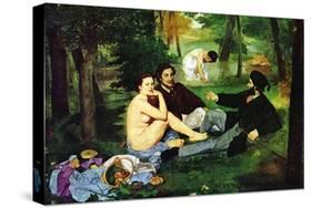 Luncheon On The Grass-Edouard Manet-Stretched Canvas