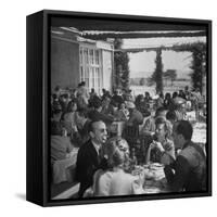 Luncheon on the Terrace at the Exclusive Golf Club Outside Rome-Alfred Eisenstaedt-Framed Stretched Canvas