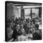 Luncheon on the Terrace at the Exclusive Golf Club Outside Rome-Alfred Eisenstaedt-Stretched Canvas