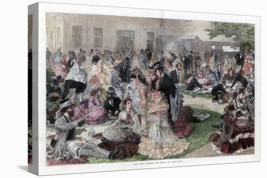 Luncheon Time Behind the Grand Stand, Ascot Races, 1872-null-Stretched Canvas