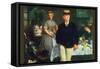 Luncheon-Edouard Manet-Framed Stretched Canvas