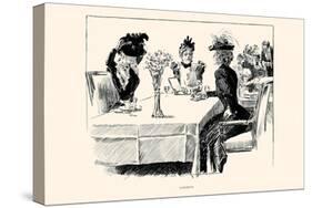 Luncheon-Charles Dana Gibson-Stretched Canvas