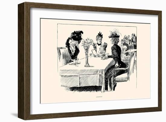 Luncheon-Charles Dana Gibson-Framed Art Print