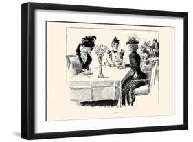 Luncheon-Charles Dana Gibson-Framed Art Print