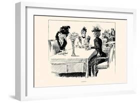 Luncheon-Charles Dana Gibson-Framed Art Print