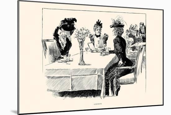 Luncheon-Charles Dana Gibson-Mounted Art Print