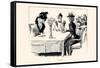Luncheon-Charles Dana Gibson-Framed Stretched Canvas