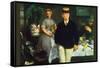 Luncheon-Edouard Manet-Framed Stretched Canvas