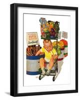 "Lunchtime at the Grocery," August 31, 1940-Albert W. Hampson-Framed Giclee Print