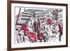 Lunchtime SE1, 2014-Matt Bannister-Framed Giclee Print