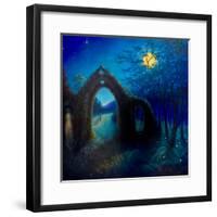 Lune Lupine, Wolf Moon,-Lee Campbell-Framed Giclee Print