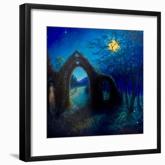 Lune Lupine, Wolf Moon,-Lee Campbell-Framed Giclee Print