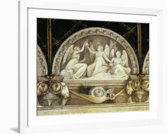 Lunette of Three Fates, Detail of Decoration from St. Paul's Chamber or Abbess' Chamber, 1519-1520-Antonio Allegri Da Correggio-Framed Giclee Print