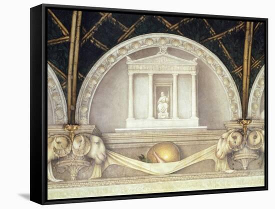 Lunette Showing Temple or Jupiter-Antonio Allegri Da Correggio-Framed Stretched Canvas