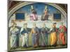 Lunette with Power and Justice-Pietro Perugino-Mounted Giclee Print