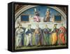 Lunette with Power and Justice-Pietro Perugino-Framed Stretched Canvas