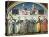 Lunette with Power and Justice-Pietro Perugino-Stretched Canvas