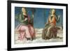 Lunette with Prudence and Justice-Pietro Perugino-Framed Giclee Print