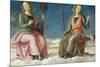 Lunette with Prudence and Justice-Pietro Perugino-Mounted Giclee Print