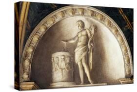 Lunette with the Genius of Rome-Correggio-Stretched Canvas