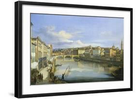 Lungarno in Florence-Giovanni Signorini-Framed Giclee Print