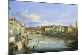 Lungarno in Florence-Giovanni Signorini-Mounted Giclee Print