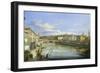 Lungarno in Florence-Giovanni Signorini-Framed Giclee Print