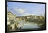 Lungarno in Florence-Giovanni Signorini-Framed Giclee Print