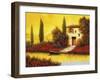 Lungo il Flume Tra I Papaveri-Guido Borelli-Framed Giclee Print